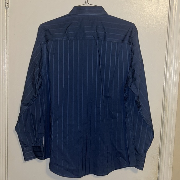 John Henry | Modern Fit | Navy Blue | long sleeve button down dress shirt Size L - Picture 2 of 9